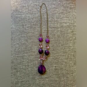 Purple beaded necklace